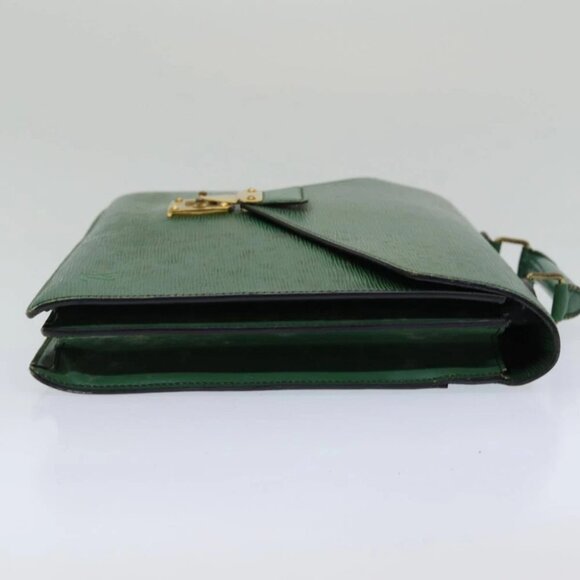 LOUIS VUITTON Epi Serviette Ambassador Business Bag Green - Picture 3 of 15